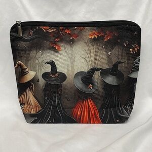 Witch Zipper Pouch,NIP, zipper closure, 100% Poly/ canvas, unisex, gifts,